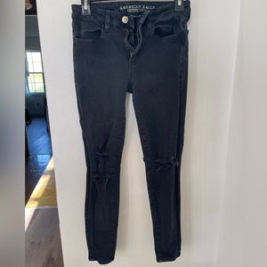 American eagle hi-rise black jegging